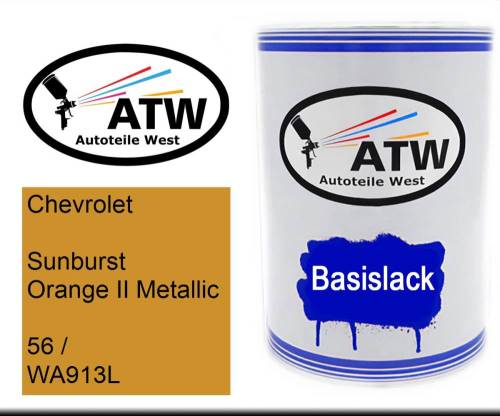 Chevrolet, Sunburst Orange II Metallic, 56 / WA913L: 500ml Lackdose, von ATW Autoteile West.